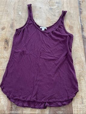James Perse Deep Plum Scoop Neck Tank